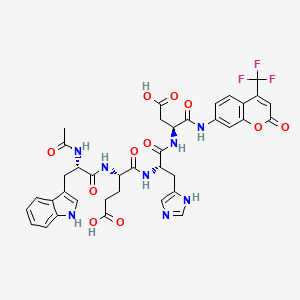 Chemical structure of Ac-WEHD-AFC (trifluoroacetate salt)