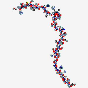 Chemical structure of Adrenomedullin (1-52) (porcine) (trifluoroacetate salt)