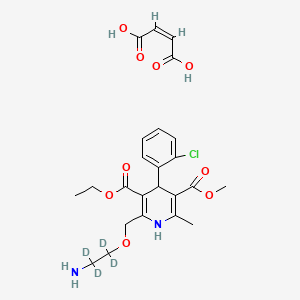 Chemical structure of Amlodipine-d4 (maleate)