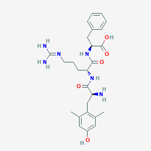 Chemical structure of Angiotensin II (5-8) (human, rat, mouse) (trifluoroacetate salt)