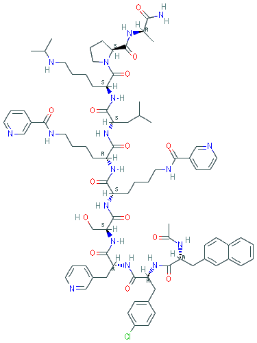 Chemical structure of Antide Acetate