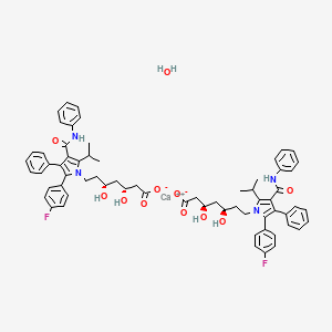 Chemical structure of Atorvastatin (calcium salt hydrate)