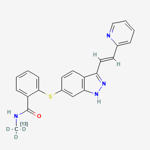 Chemical structure of Axitinib-13C-d3