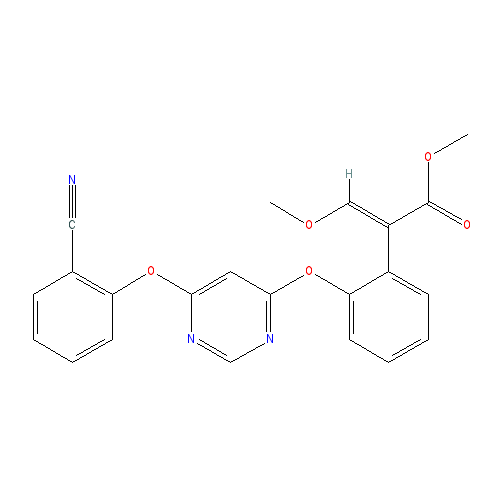Chemical structure of Azoxystrobin
