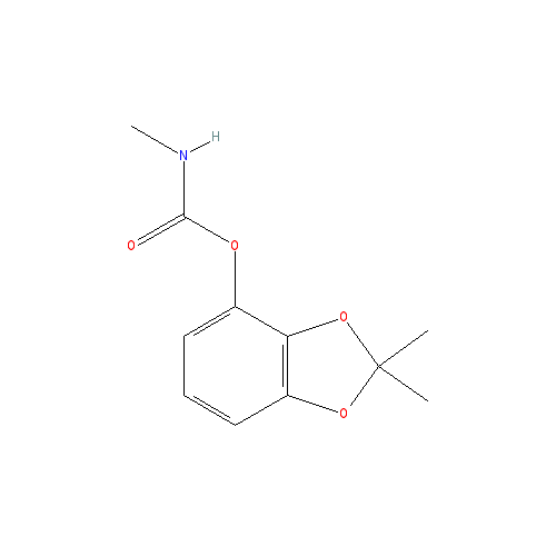 Chemical structure of Bendiocarb