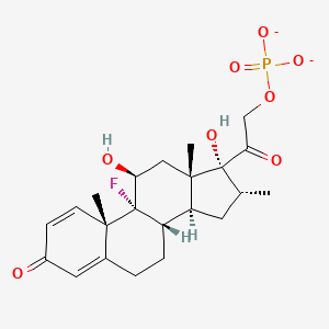 Chemical structure of Betamethasone 21-phosphate (sodium salt hydrate)