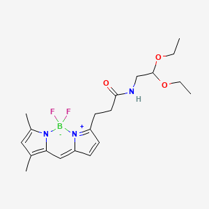 Chemical structure of BODIPY-aminoacetaldehyde diethyl acetal