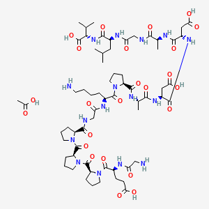 Chemical structure of BPC 157 (acetate)