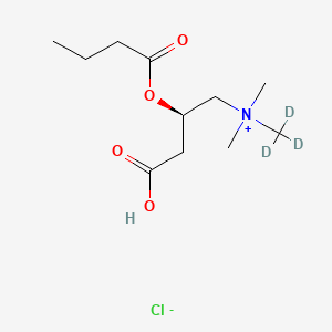 Chemical structure of Butyryl-L-carnitine-d3 (chloride)