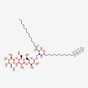 Chemical structure of C16 Globotriaosylceramide-d9 (d18:1/16:0-d9)