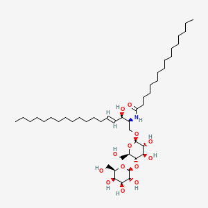 Chemical structure of C16 Lactosylceramide-d3 (d18:1/16:0-d3)