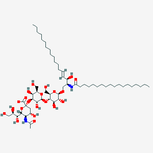 Chemical structure of C18 Ganglioside GM3-d3 (d18:1/18:0-d3) (ammonium salt)