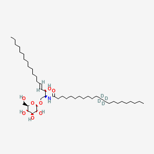Chemical structure of C22 Glucosylceramide-d4 (d18:1/22:0-d4)