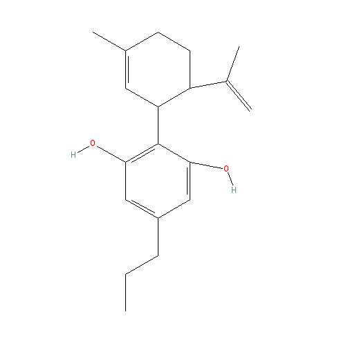 Chemical structure of Cannabidivarin
