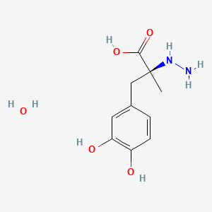 Chemical structure of Carbidopa (hydrate)