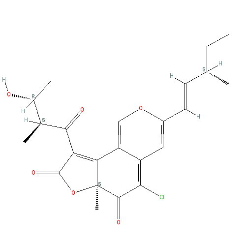 Chemical structure of Chaetoviridin A