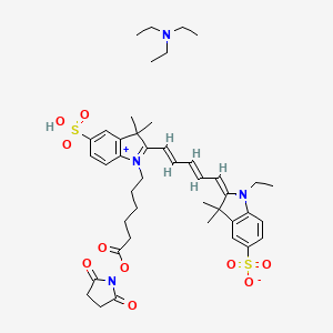 Chemical structure of CY5-SE triethylamine salt