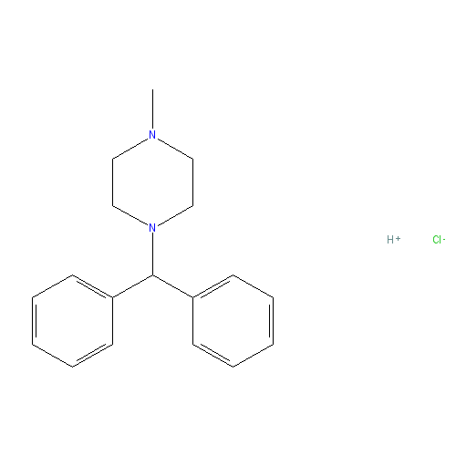 Chemical structure of Cyclizine (hydrochloride)
