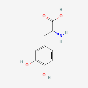 Chemical structure of D-DOPA