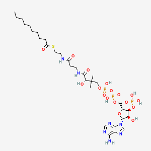 Chemical structure of Decanoyl-Coenzyme A (hydrate)