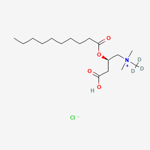 Chemical structure of Decanoyl-L-carnitine-d3 (chloride)