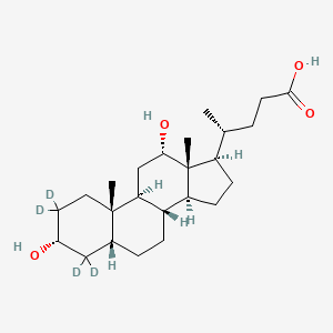 Chemical structure of Deoxycholic Acid-d4