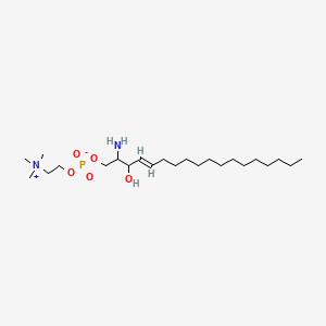 Chemical structure of D-erythro/L-threo Lysosphingomyelin (d18:1)