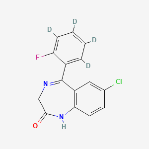 Chemical structure of Desalkylflurazepam-d4