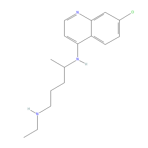 Chemical structure of Desethylchloroquine