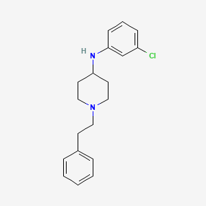 Chemical structure of Despropionyl meta-Chlorofentanyl