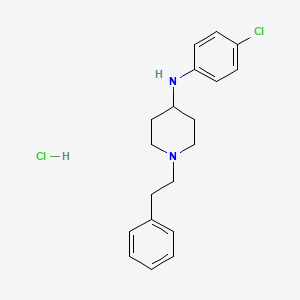 Chemical structure of Despropionyl para-Chlorofentanyl (hydrochloride)