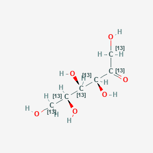 Chemical structure of D-Fructose-13C6