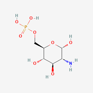 Chemical structure of D-Glucosamine-6-phosphate (hydrate)
