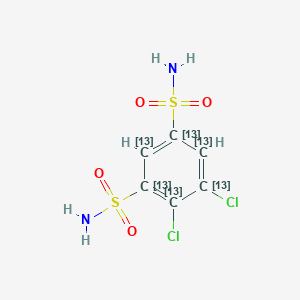 Chemical structure of Diclofenamide-13C6