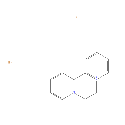 Chemical structure of Diquat (bromide)