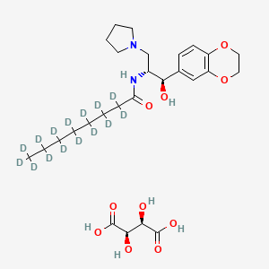 Chemical structure of Eliglustat-d15 (tartrate)