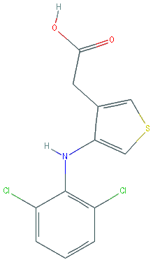 Chemical structure of Eltenac