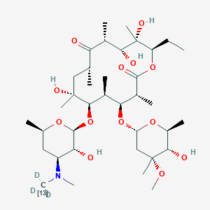 Chemical structure of Erythromycin-13C-d3
