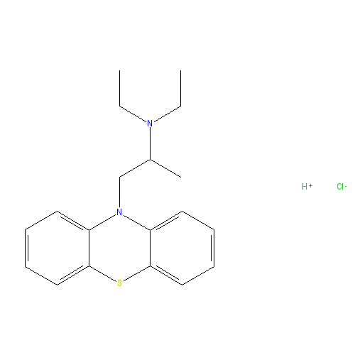 Chemical structure of Ethopropazine Hydrochloride