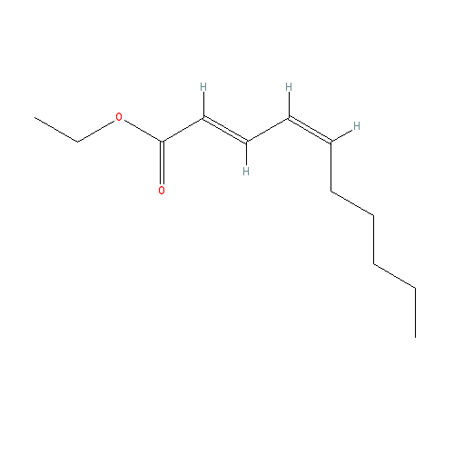 Chemical structure of Ethyl 2-trans-4-cis-decadienoate