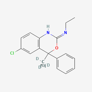 Chemical structure of Etifoxine-13C-d3