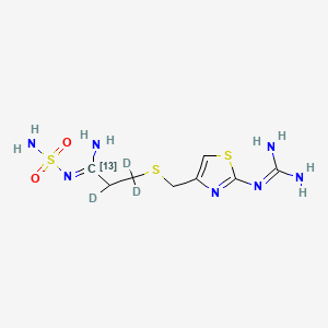 Chemical structure of Famotidine-13C-d3
