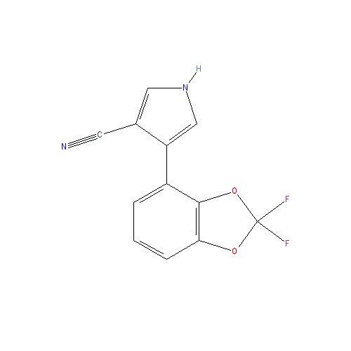 Chemical structure of Fludioxonil