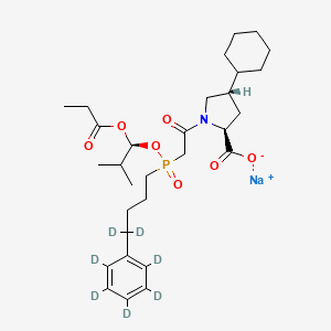 Chemical structure of Fosinopril-d7 (sodium salt)