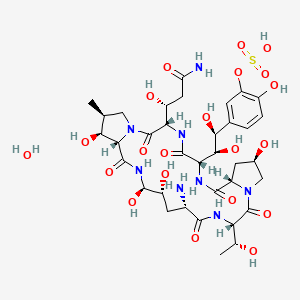 Chemical structure of FR179642 (hydrate)