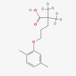 Chemical structure of Gemfibrozil-d6