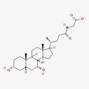 Chemical structure of Glycochenodeoxycholic Acid (sodium salt hydrate)