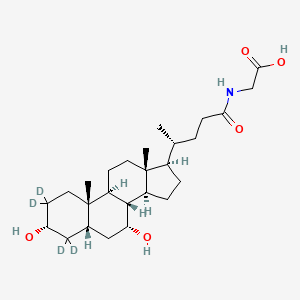 Chemical structure of Glycochenodeoxycholic Acid-d4