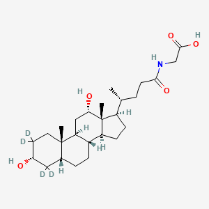 Chemical structure of Glycodeoxycholic Acid-d4