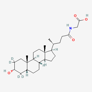 Chemical structure of Glycolithocholic Acid-d4